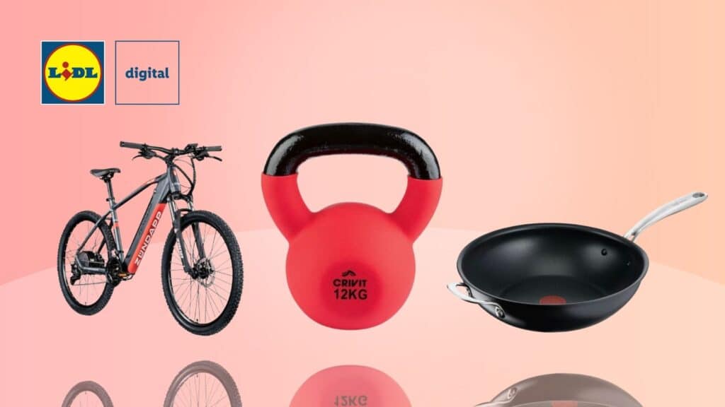 E-Mountainbike, Hantel und Jamie-Oliver-Pfanne im Lidl-Sale.