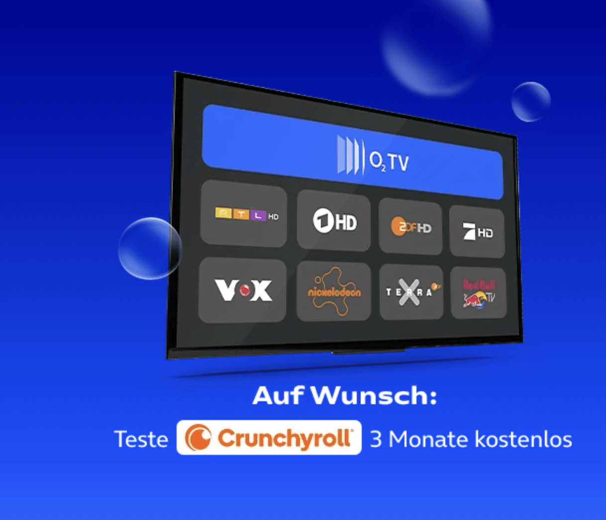 o2 TV M: Flexibel Fernsehen über Internet + 3 Monate Crunchyroll gratis
