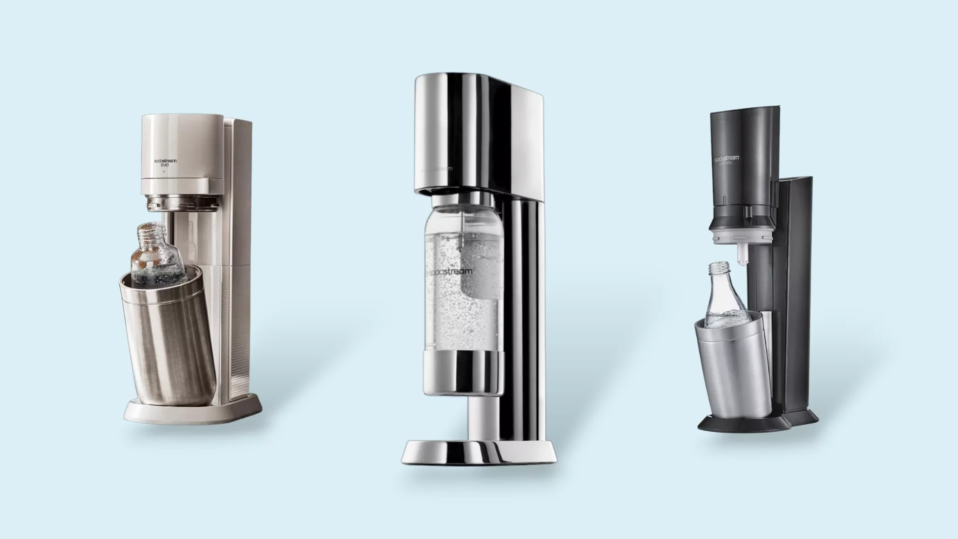 Sodastream-Angebot vor blauem Hintergrund