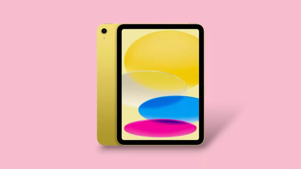 iPad 11'' vor pinkem Hintergrund