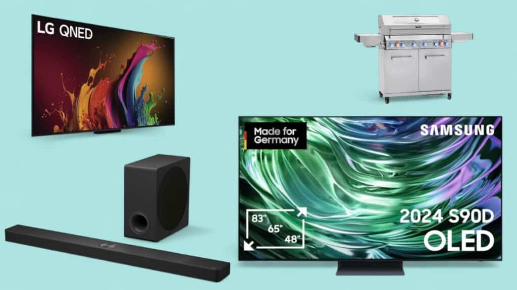 Deals des Tages vor blauem Hintergrund