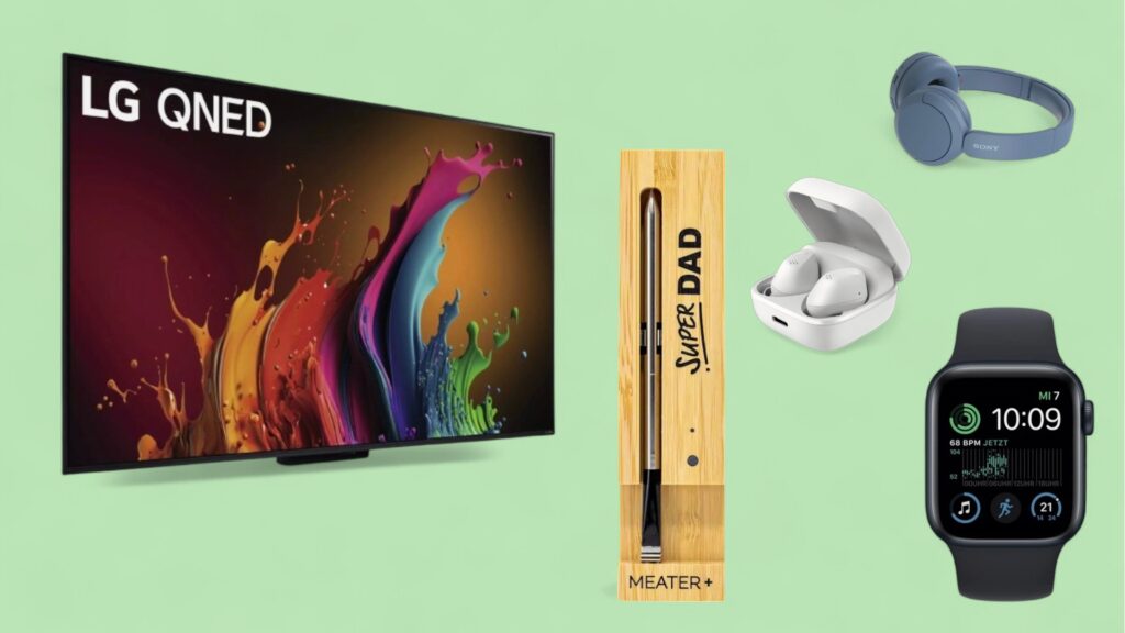 Deals des Tages vor grünem Hintergrund