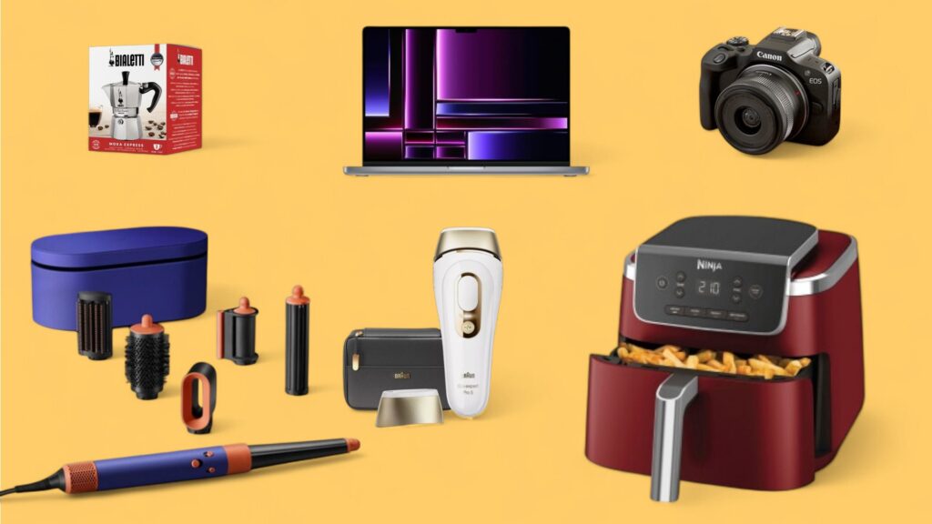 Deals des Tages vor gelbem Hintergrund