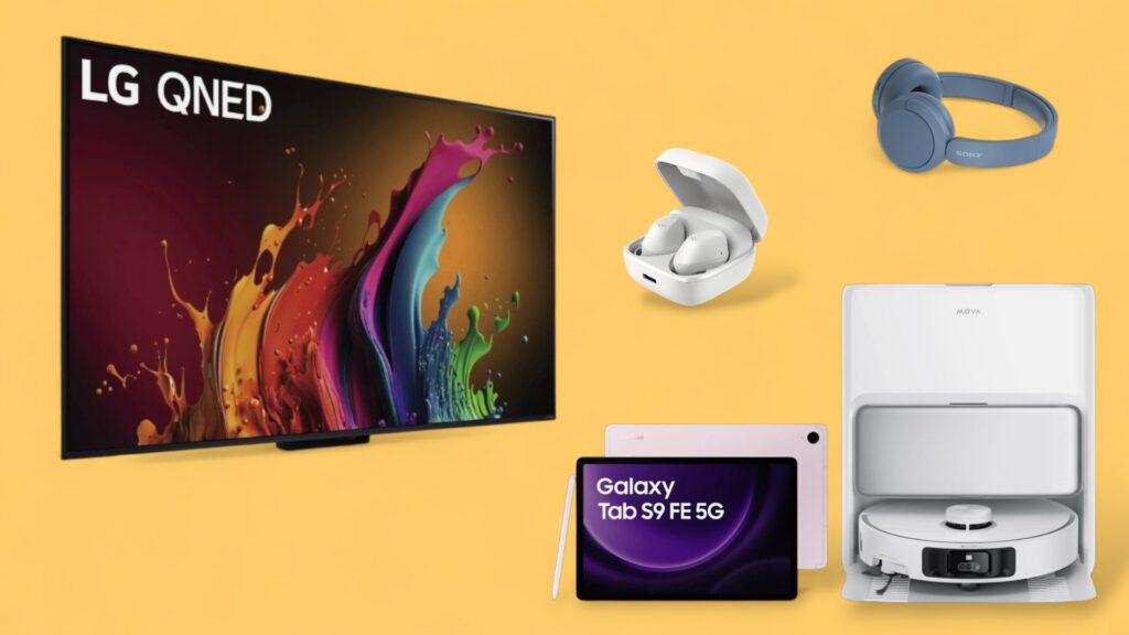 Deals des Tages vor gelbem Hintergrund