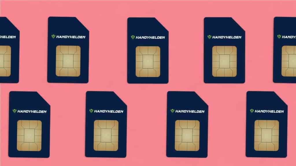 Handyhelden-Tarif im Angebot vor pinkem Hintergrund