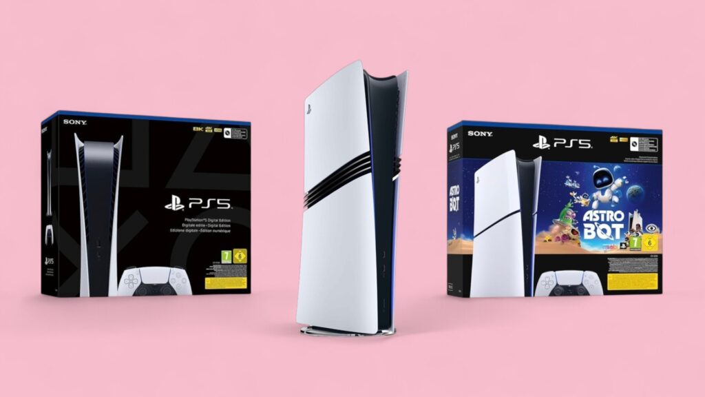 PS5 Angebot vor pinkem Hintergrund