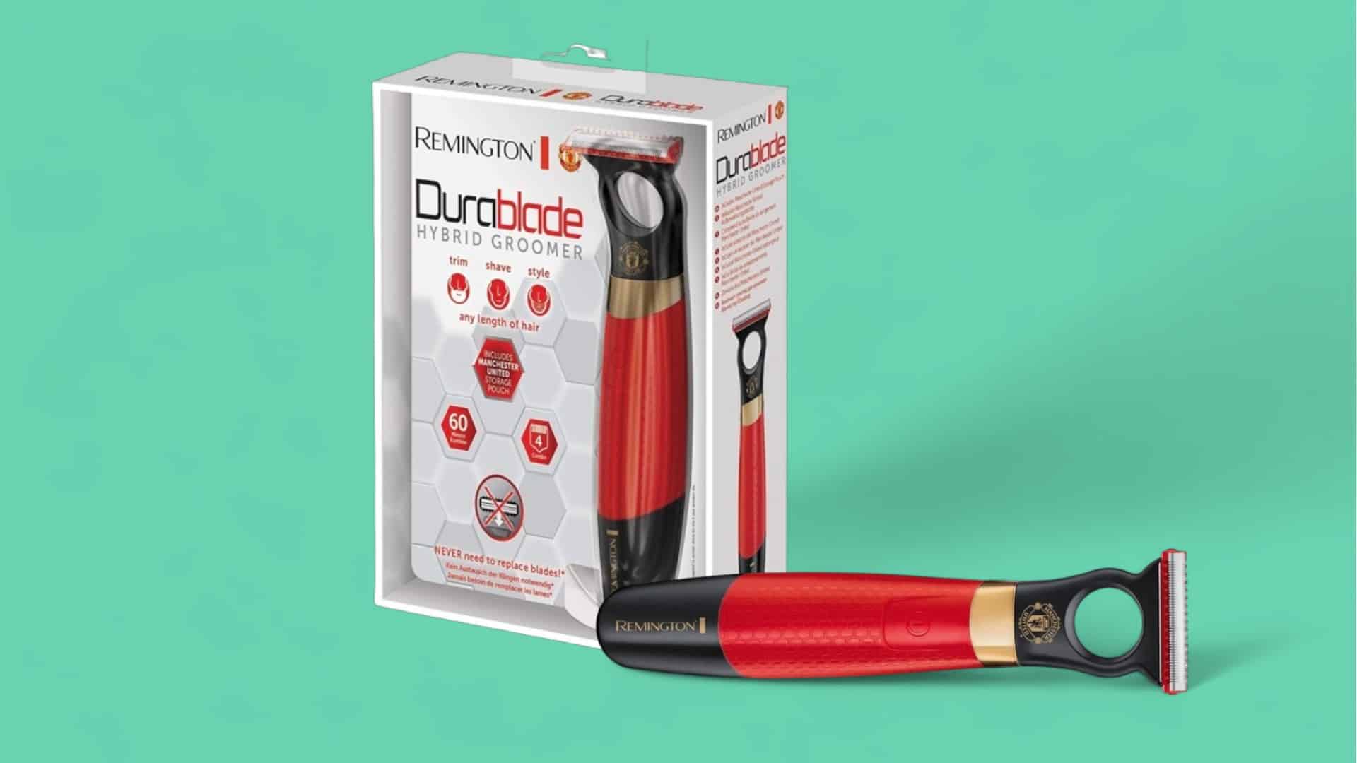 Remington DuraBlade vor grünem Hintergrund