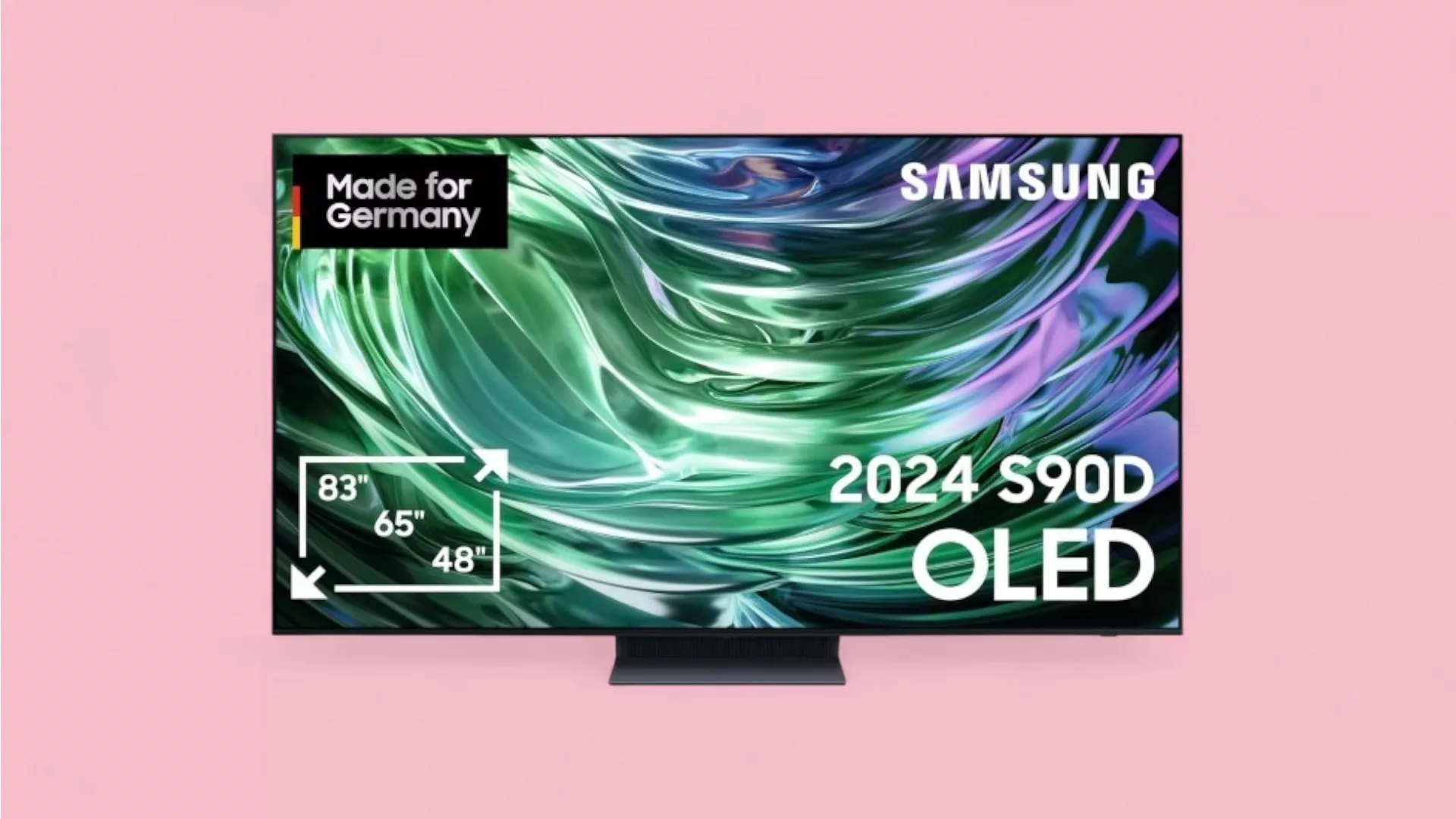 S90D vor pinkem Hintergrund