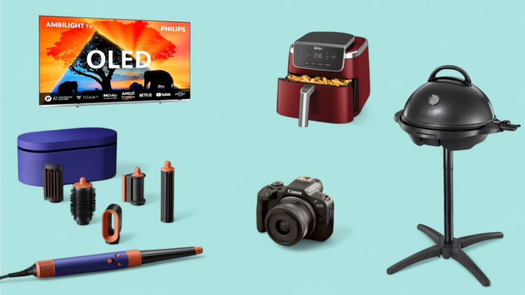 Deals des Tages vor blauem Hintergrund