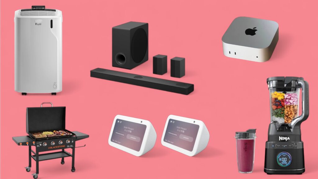 Deals des Tages vor pinkem Hintergrund