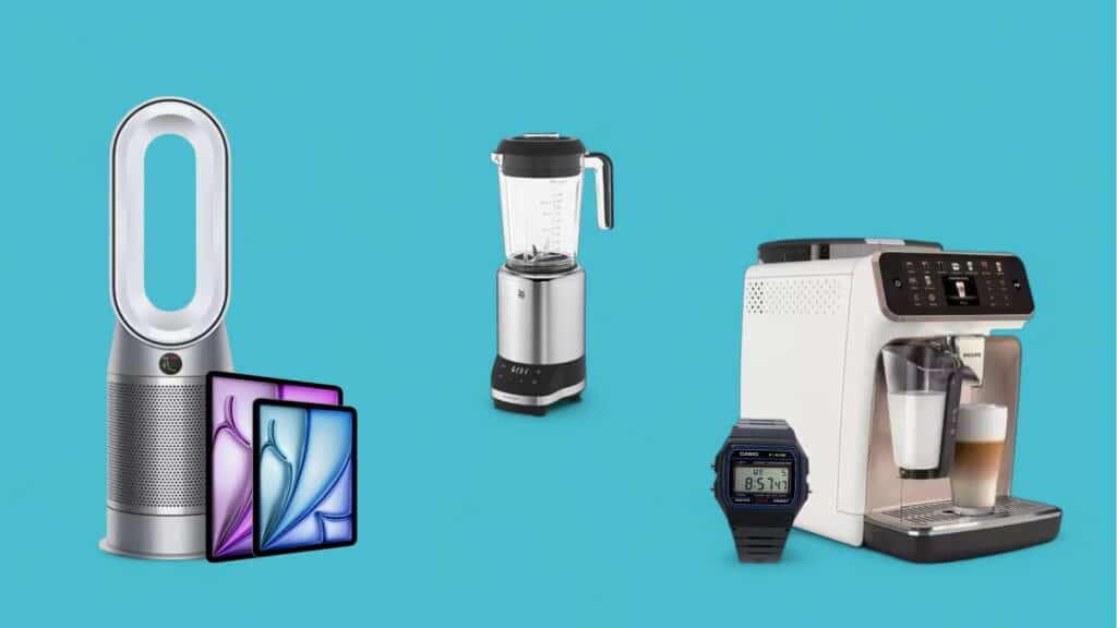 Deals des Tages vor blauem Hintergrund