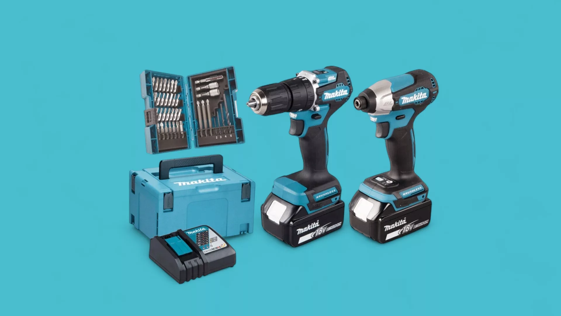 Makita Akku-Kombo-Kit DLX2414JX4 – 18V LXT inkl. 2x 3,0 Ah Akkus & Ladegerät