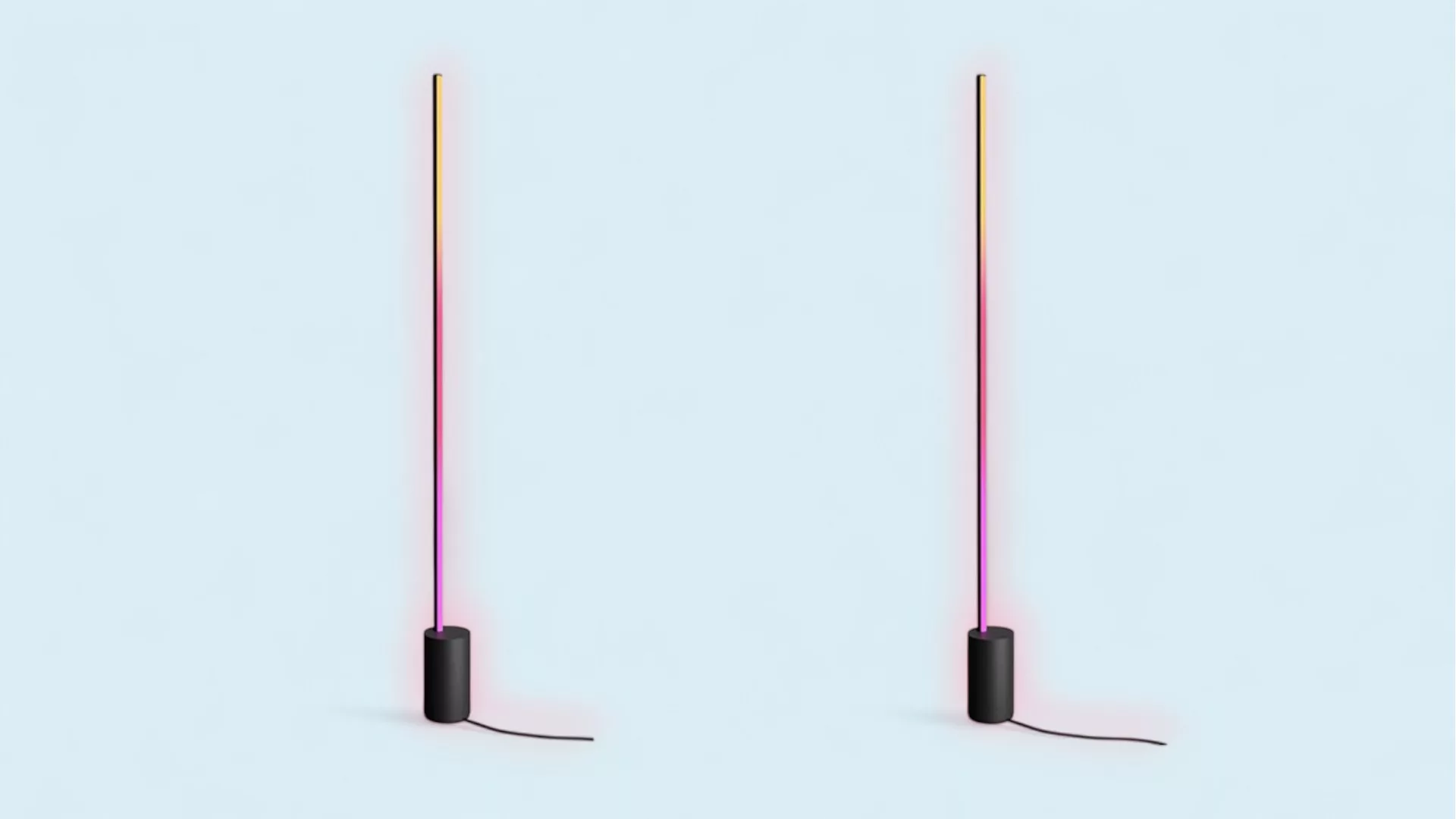 Philips Hue Gradient Signe im Angebot vor blauem Hintergrund