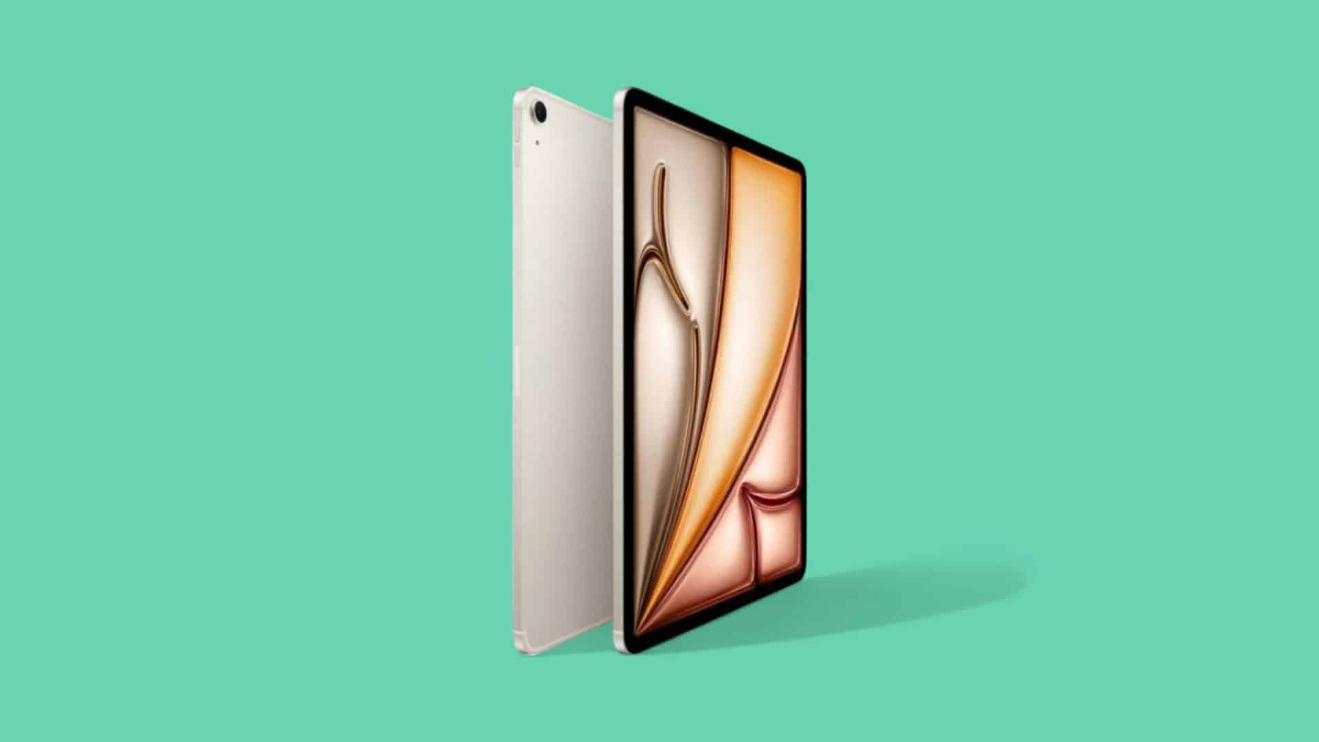 iPad Air 2025 Angebot grüner Hintergrund