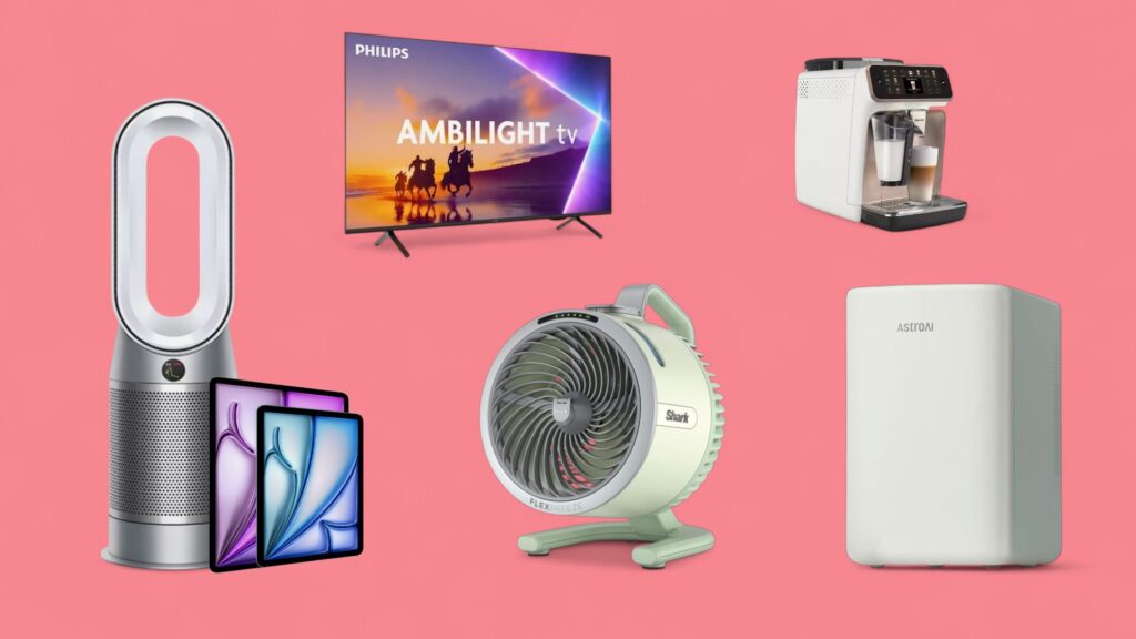 Deals des Tages vor rosa Hintergrund