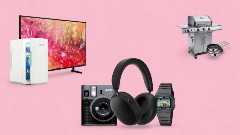 Deals des Tages vor lila Hintergrund