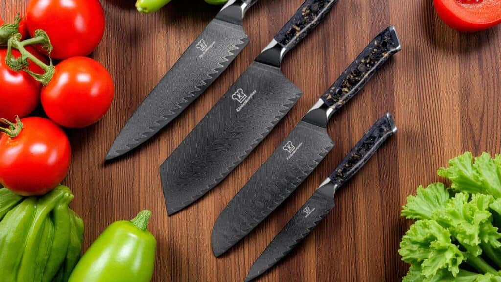 Kiiro Messerset | 67 Lagen Damaststahl