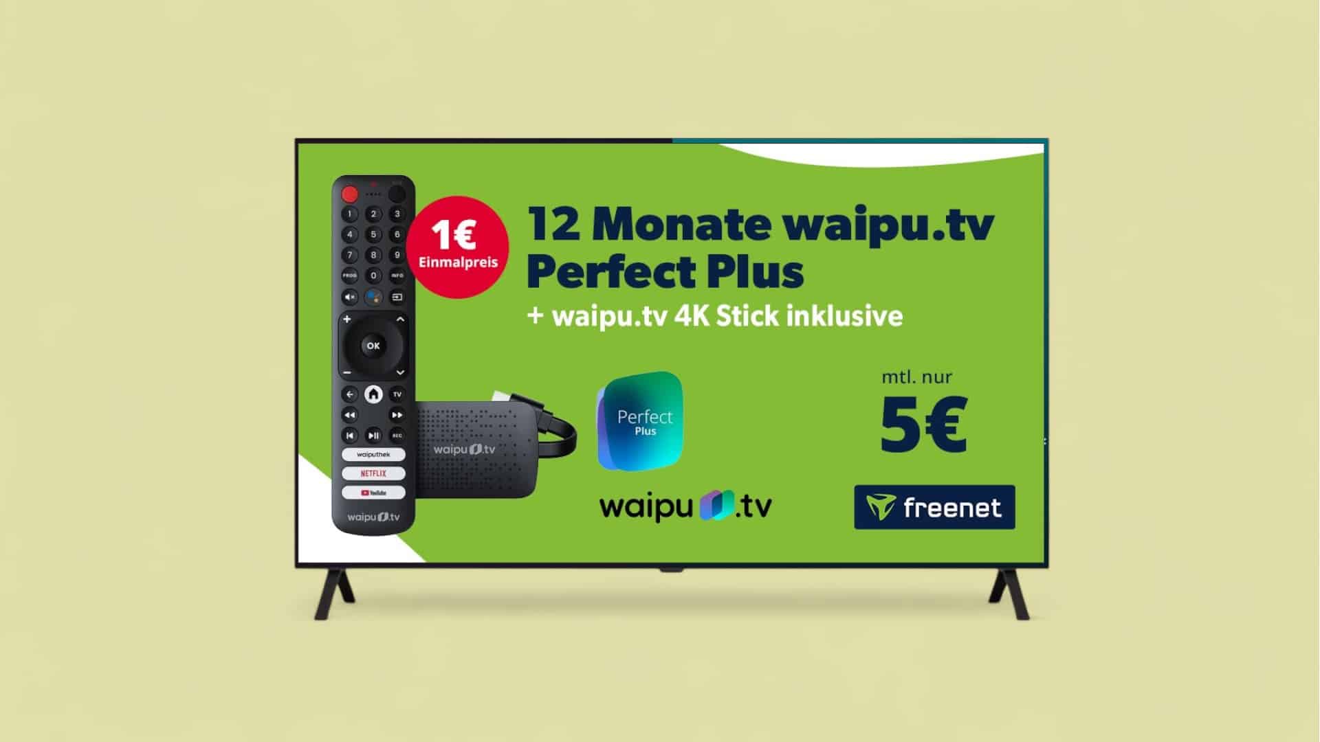 Waipu.tv Stick mit Monatsabo im Angebot