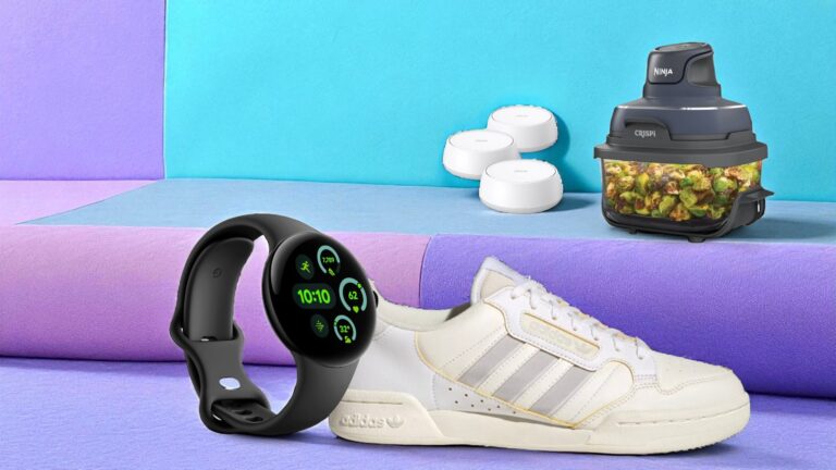 Deals des Tages vor farbenfrohem Hintergrund