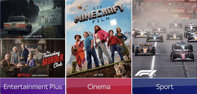 Sky Filme, Serien und Sport