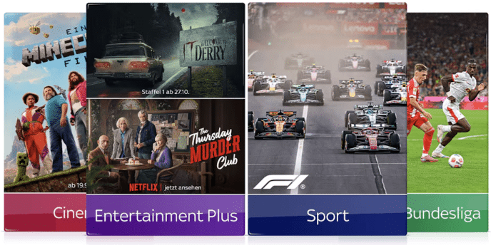 Sky Komplettpaket mit Filmen, Serien, Sport und Bundesliga