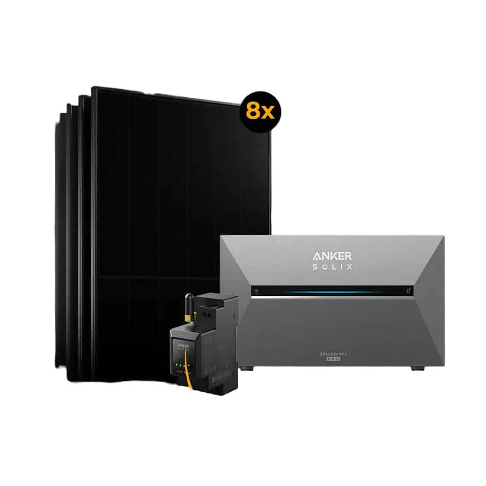 Solago Balkonkraftwerk 4000 W mit Speicher Anker SOLIX 3 Pro