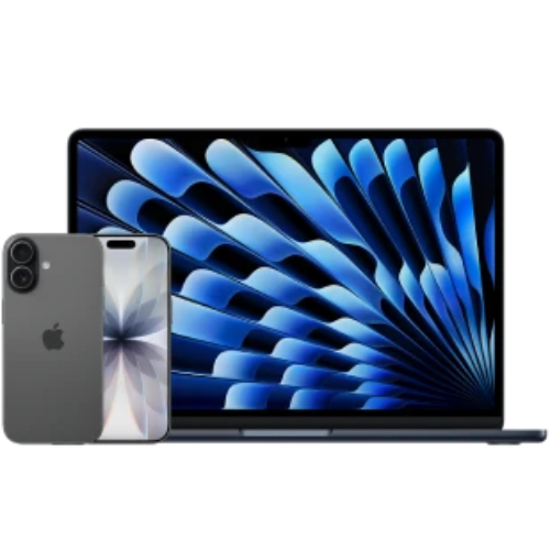 Apple iPhone 17 mit MacBook Air 13 (M4) in Mitternacht mit Vertrag O2 Mobile L mit 100 GB+