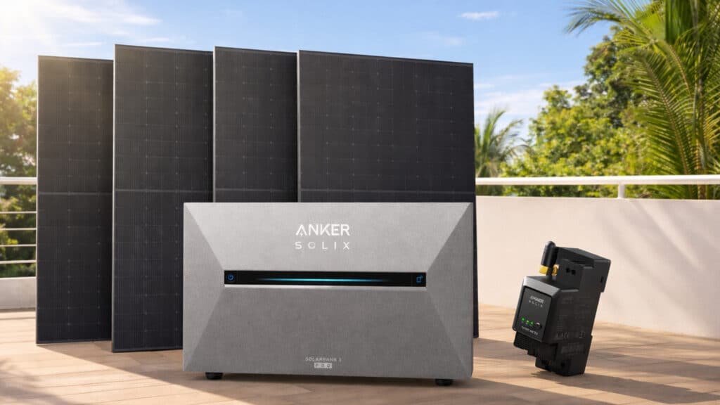 Balkonkraftwerk mit Speicher Kleines Kraftwerkt Quattro mit Anker Solarbank 3