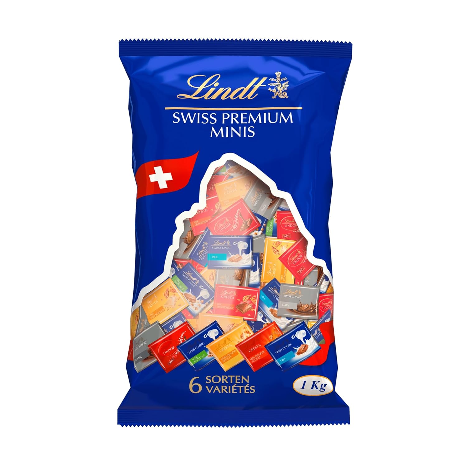 Lindt-Schokolade Napolitains Mini-Schokoladentafeln im Beutel