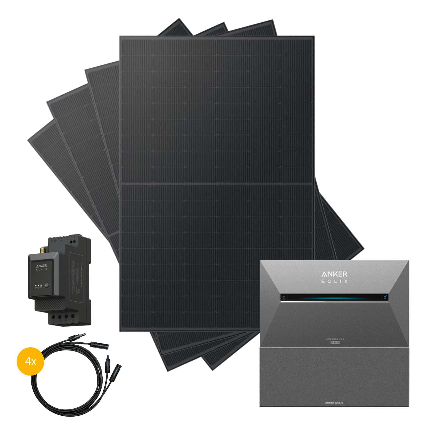 Kleines Kraftwerk 2000 Watt Balkonkraftwerk inkl. Anker Solarbank 3 Pro und Zusatz-Akku
