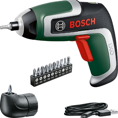 Bosch IXO Akkschrauber (7. Generation) + 10 Bits und Winkelaufsatz