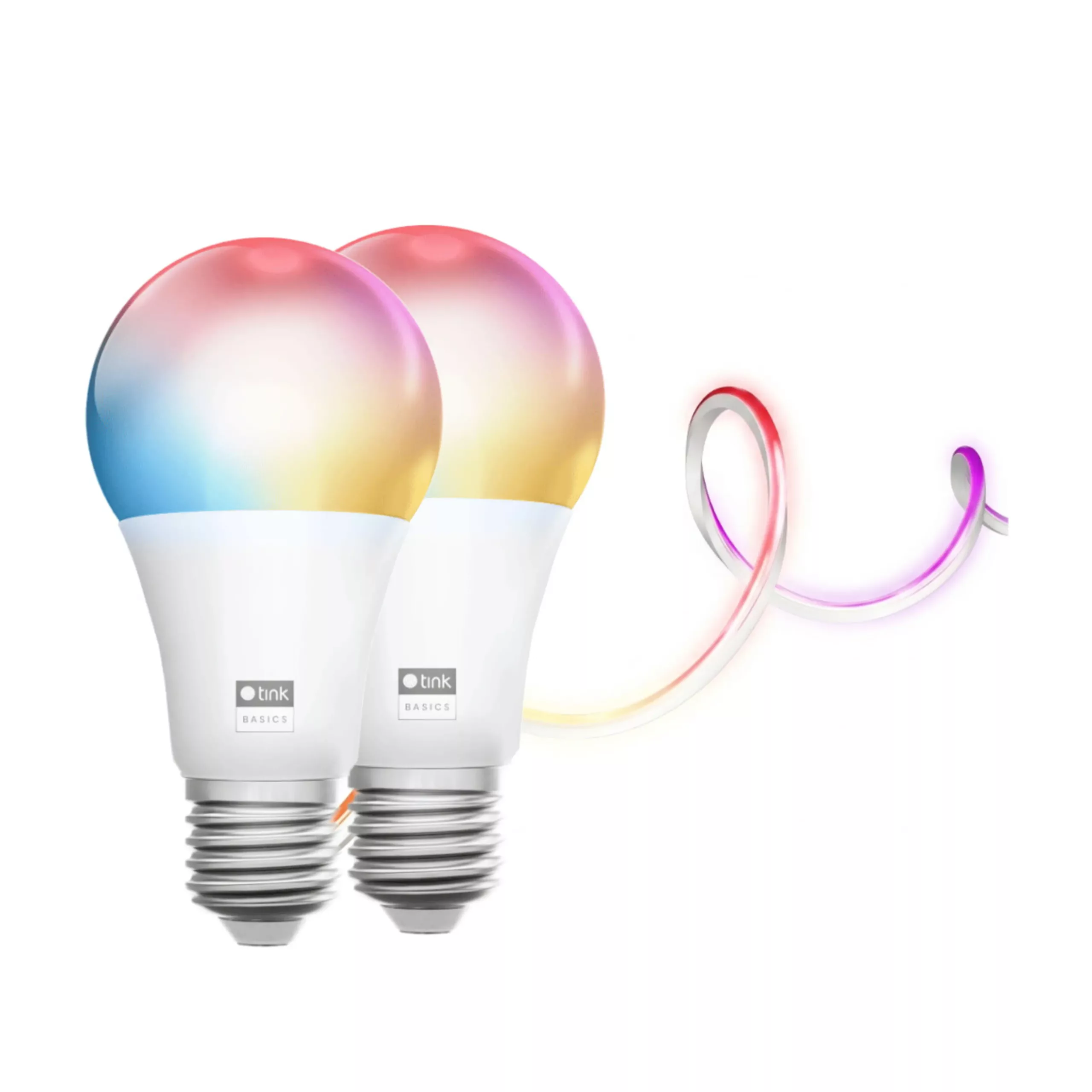 tink Basics Matter Set - mit Neon Light Strip + 2 White & Color E27 Bulb