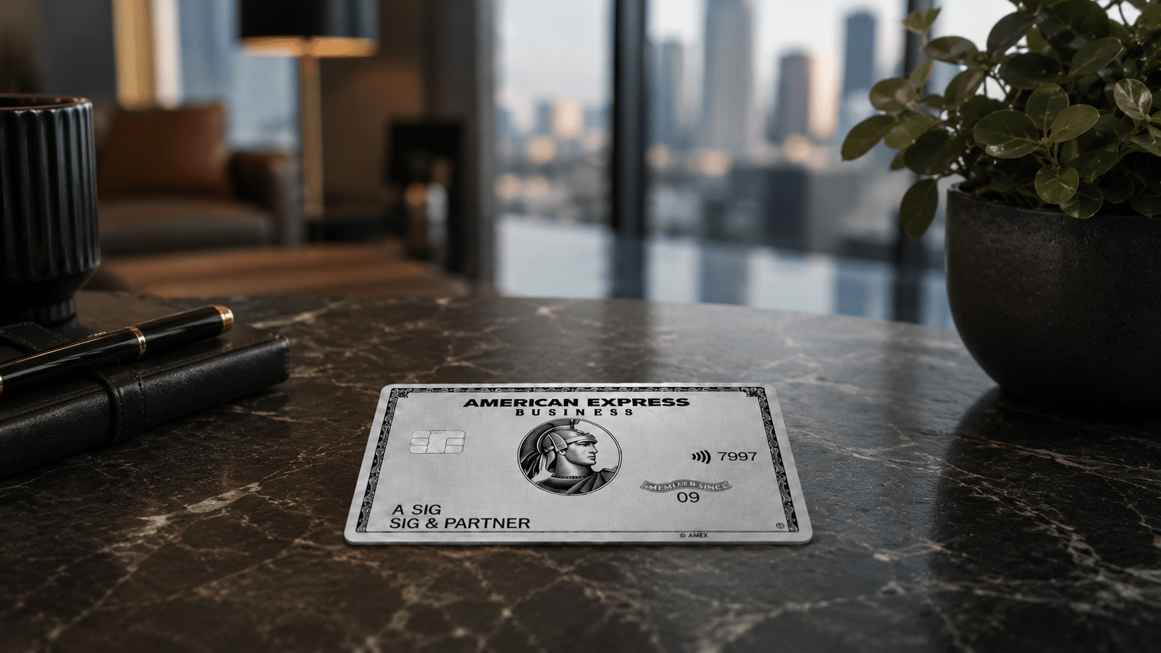 Amex Business auf Tisch