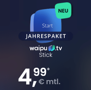 Waipu.tv Start-Paket inkl. Stick