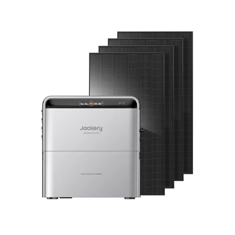 Jackery SolarVault 3 Pro Max mit 4 Solarmodule und Zusatz-Akku