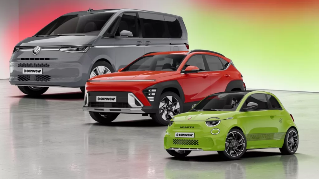 Carwow E-Leasing-Deals vor buntem Hintergrund