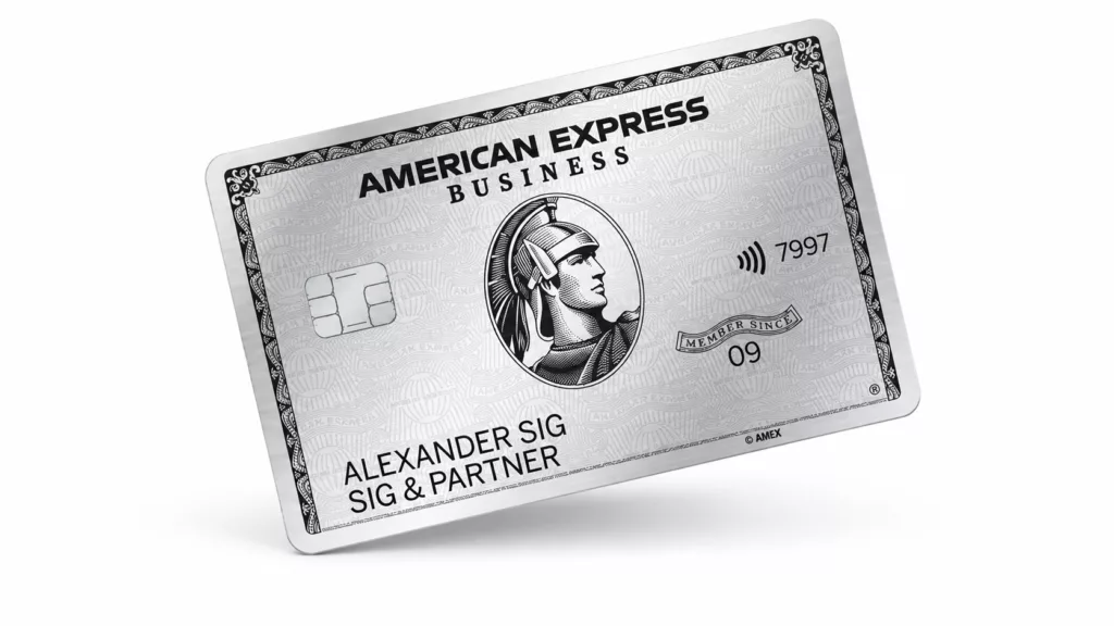 Business Platinum Card weißer Hintergrund