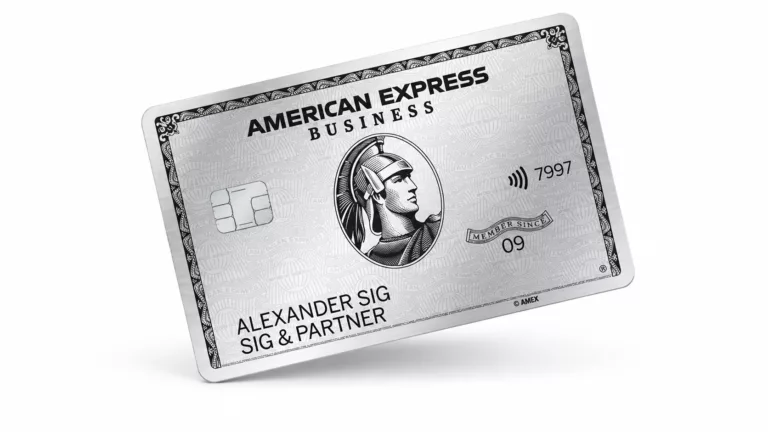 Business Platinum Card weißer Hintergrund