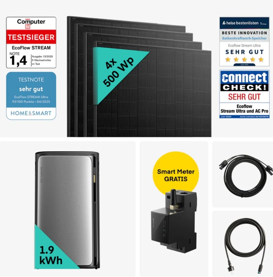 Yuma x EcoFlow 2000W Balkonkraftwerk mit STREAM Ultra