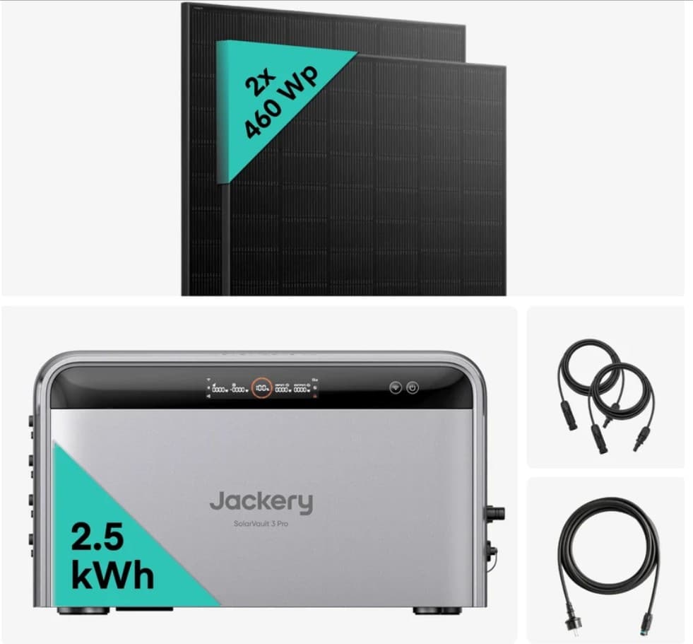 Yuma x Jackery 920 W Balkonkraftwerk mit SolarVault 3 Pro