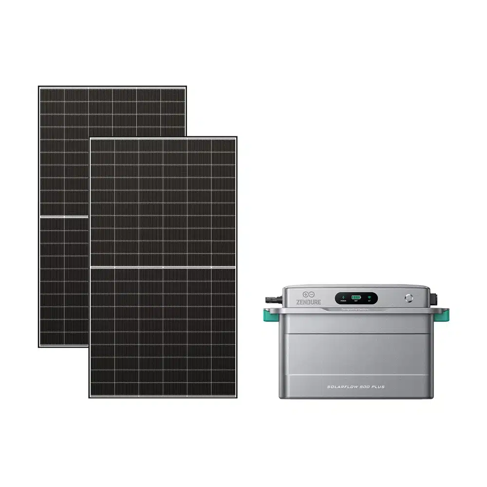 Balkonkraftwerk mit zwei Modulen und Speicher Zendure SolarFlow 800 Plus