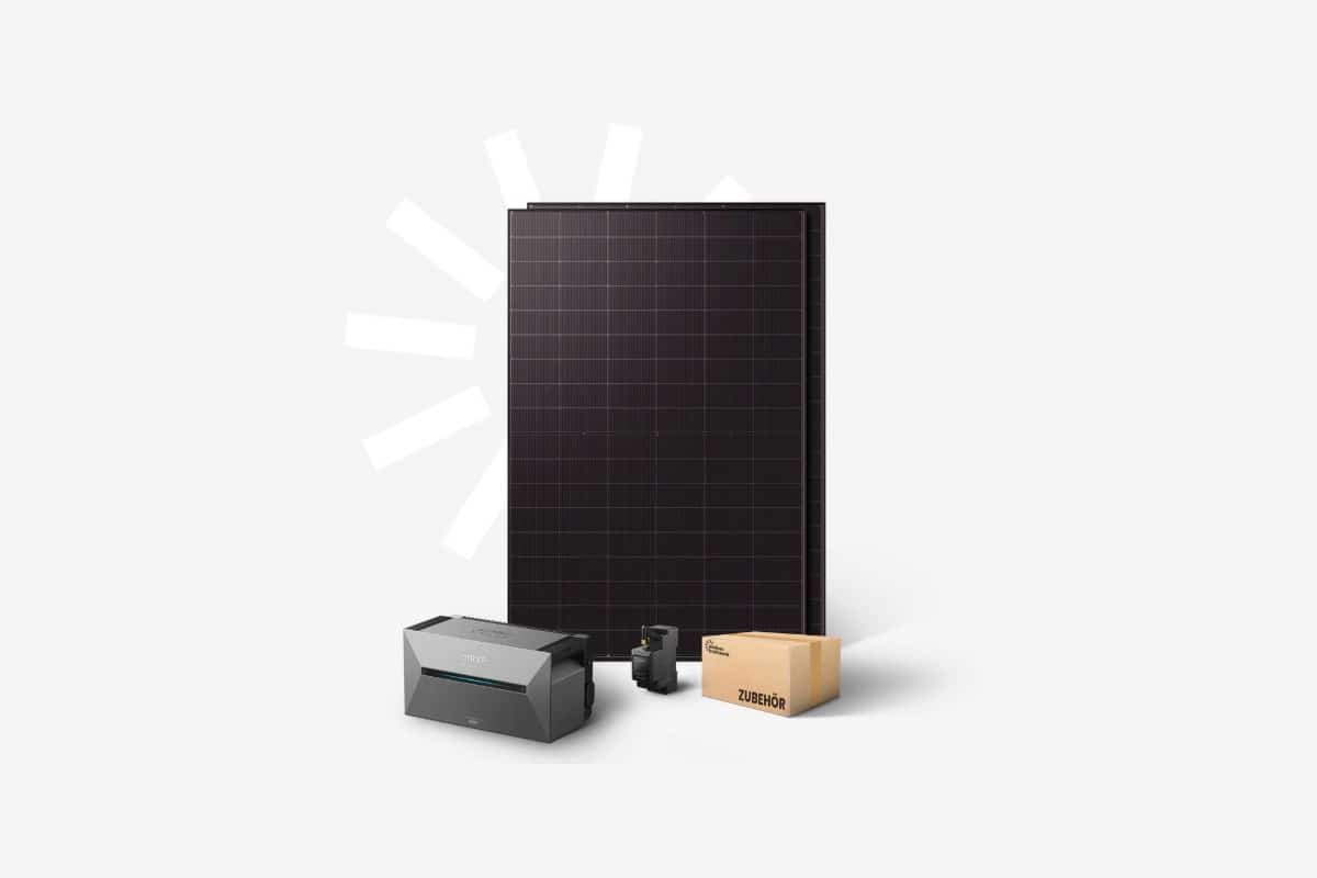 Kleines Kraftwerk Duo XL 1000 Watt Balkonkraftwerk mit Speicher Anker Solarbank 2 AC