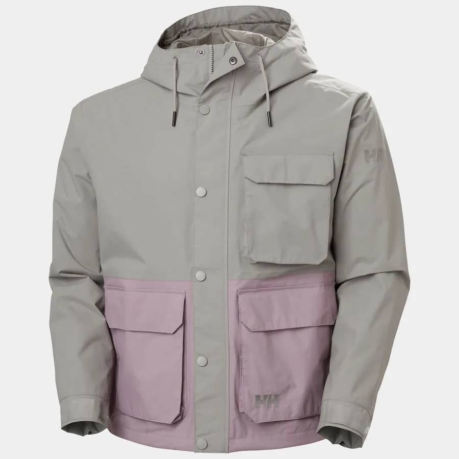 Helly Hansen Escape Utility Rain Jacket Herren, Grau-Rosa