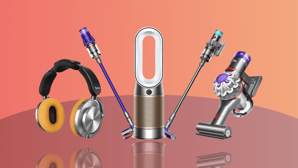 Dyson Haushaltsgeräte vor rotem Hintergrund als Wochenhighlights