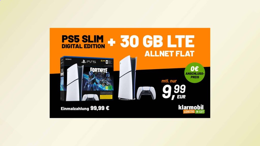Playstation 5 bei Klarmobil mit Mobilfunktarif