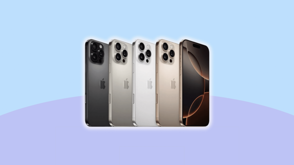 iPhone 16 vor blauem Hintergrund als Symbolbild für Black-Friday-Deals für das iPhone 16